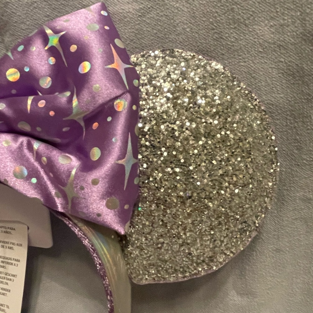 ❌sold on ebay❌Disney World Minnie Mouse Tomorrowland Purple Bow Ears Headband - Picture 2 of 4
